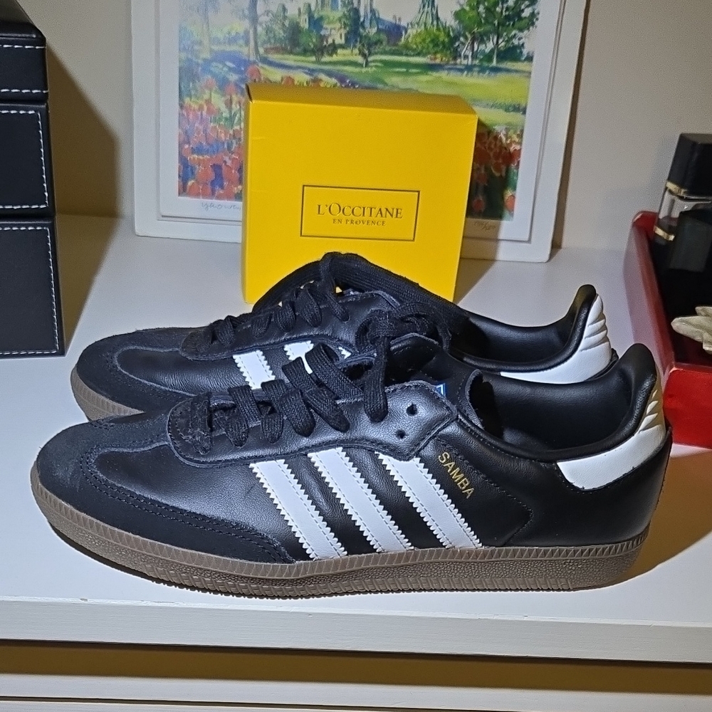 adidas Samba Black White Athletic Shoes